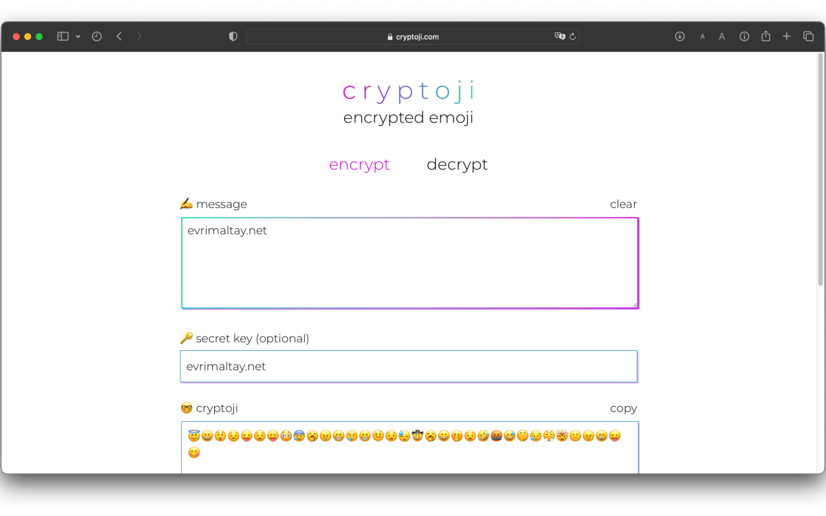 Cryptoji – Yeni Nesil Eğlenceli Şifreleme Aracı
